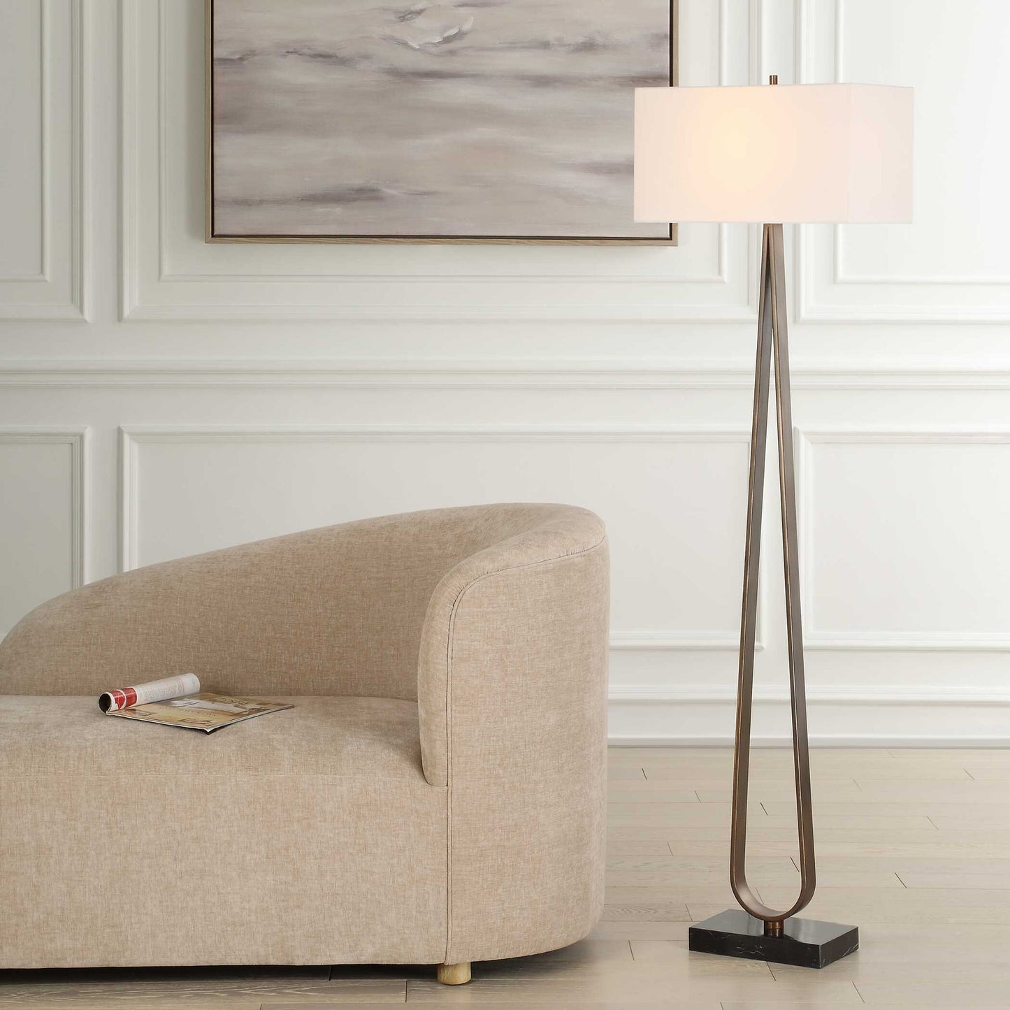 Galloway - Minimalist Floor Lamp - Bronze