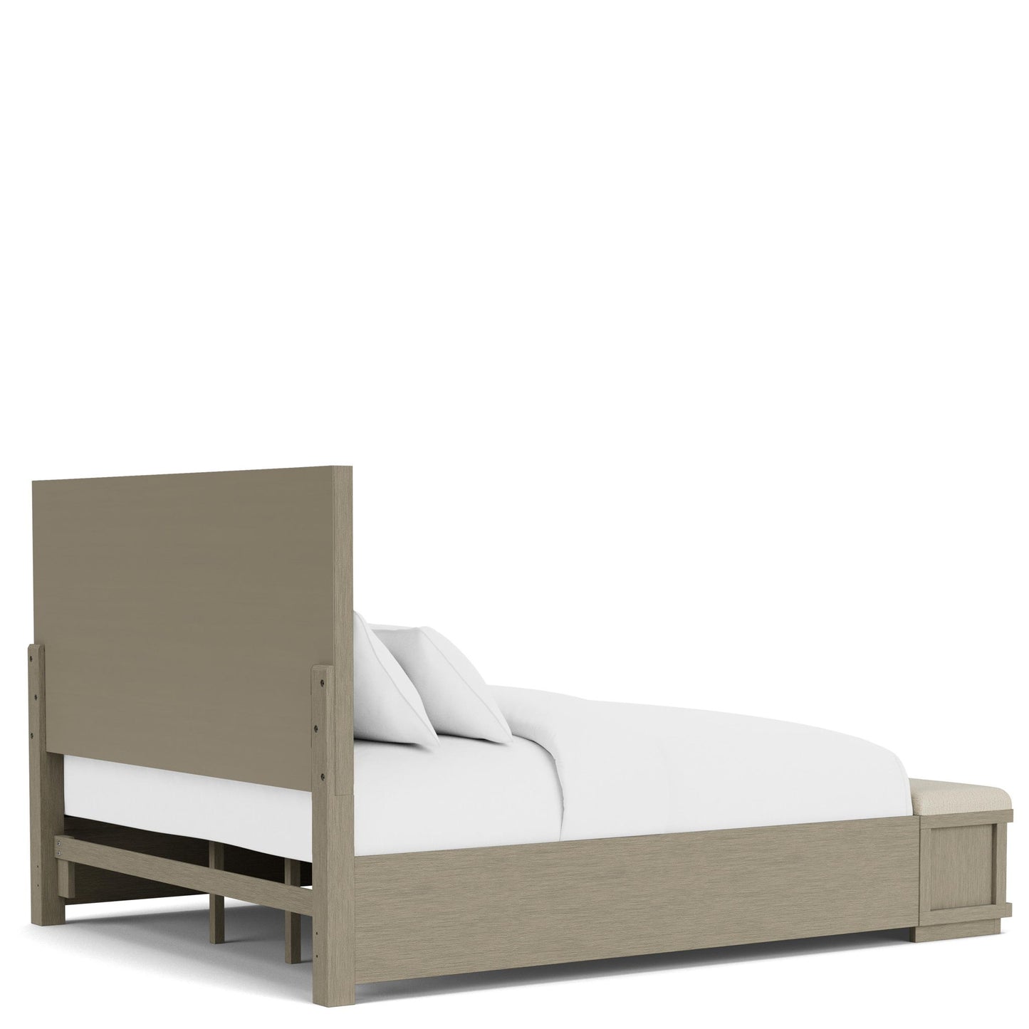 Cascade - Queen Upholstered Storage Footboard - Dovetail