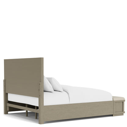 Cascade - Queen Upholstered Storage Footboard - Dovetail