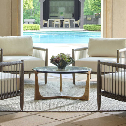 Bohdi - Outdoor Coffee Table - Brass / Black