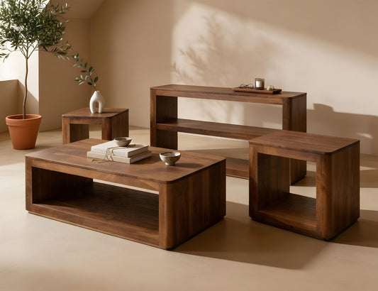 Balam - 2 Shelf Sofa Table - Brown