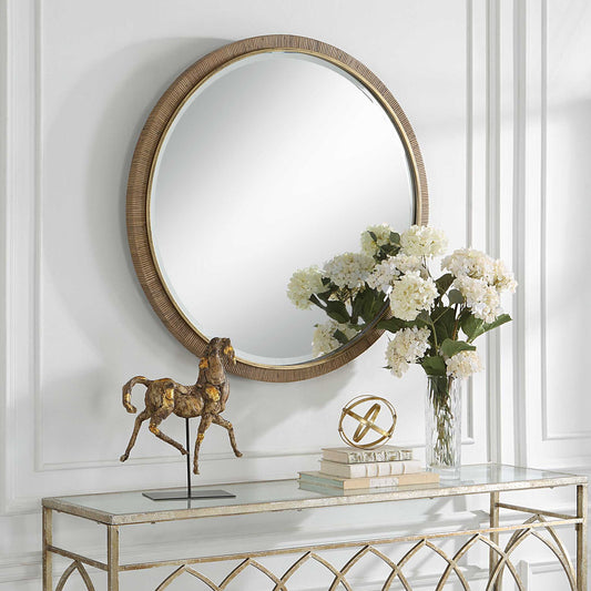 Paradise - Round Mirror - Gold