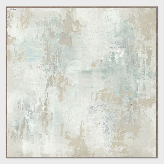 Sand - 48" x 48" Painting Art by Buddy Whitlock - Pearl Silver