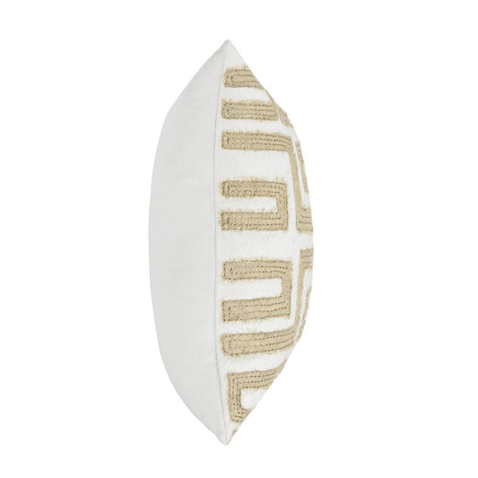 Mateo - 22" x 22" Pillow - Metallic Gold / Ivory