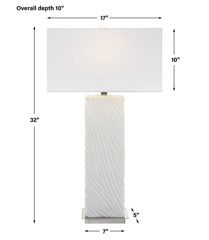 Pillar - Marble Table Lamp - White