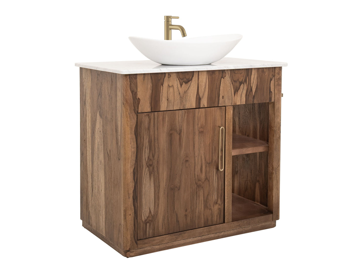 Balam - 1 Door Bathroom Vanity Base - Light Brown