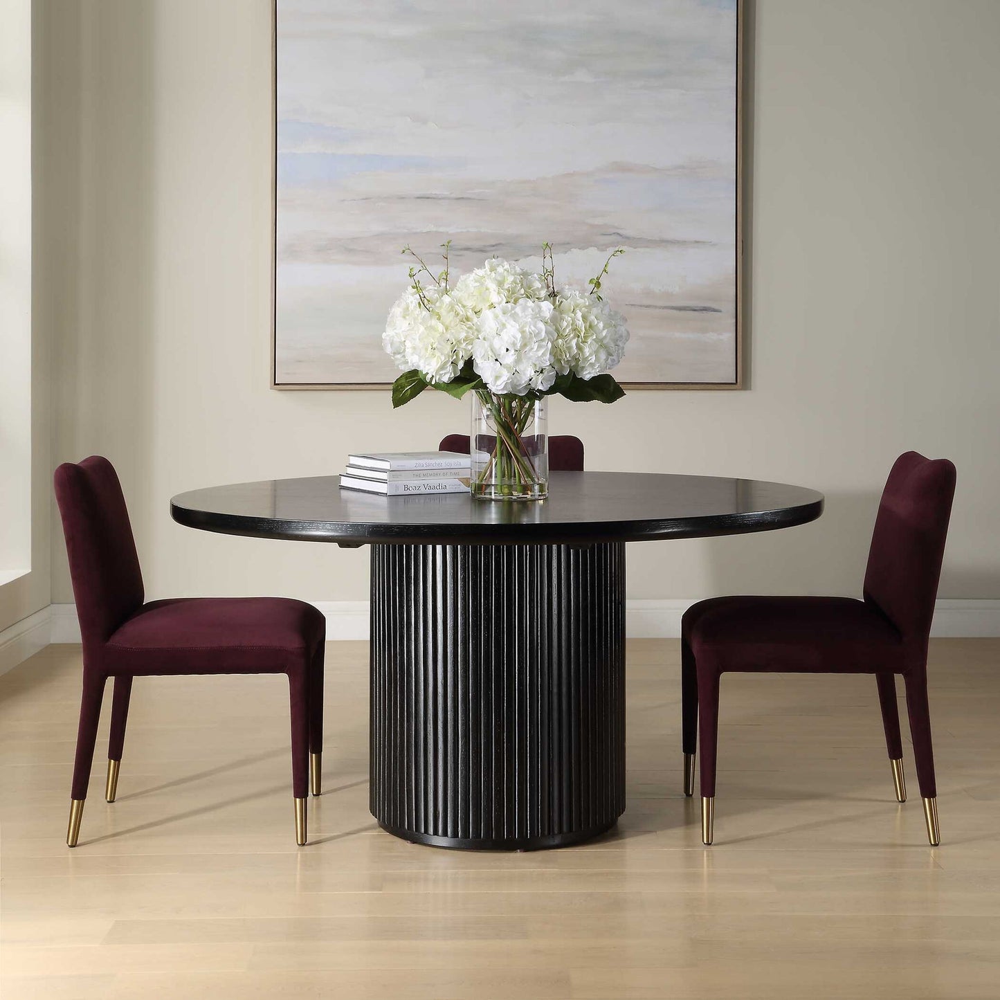 Hersch - Round Dining Table - Black
