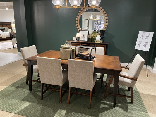 Fenmore - Round Dining Table Top - Mocha And Distressed Cherry