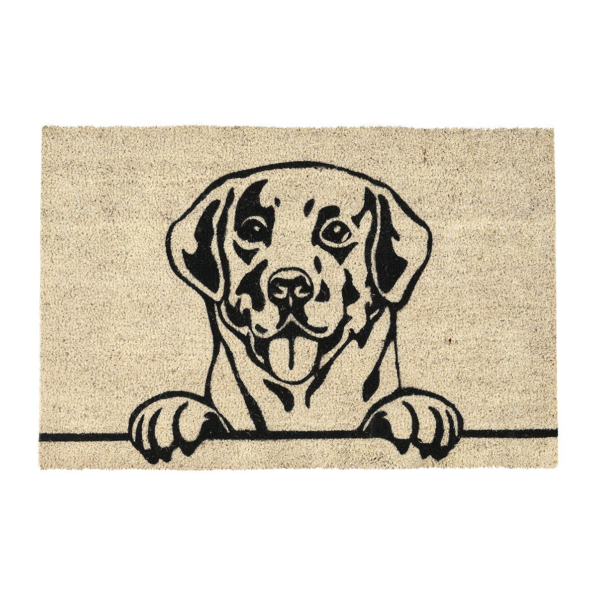 Doormats - Good Dog Doormat - Black / Sand
