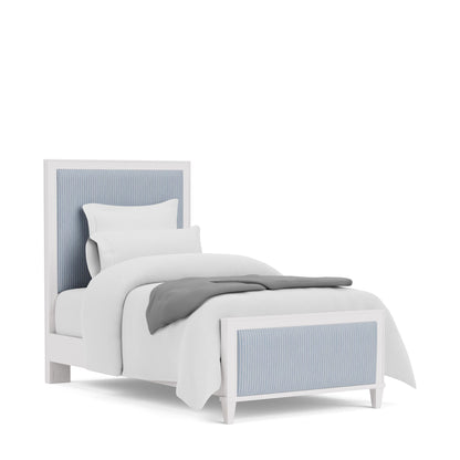 Rosalie - Twin Upholstered Footboard - Blue / White