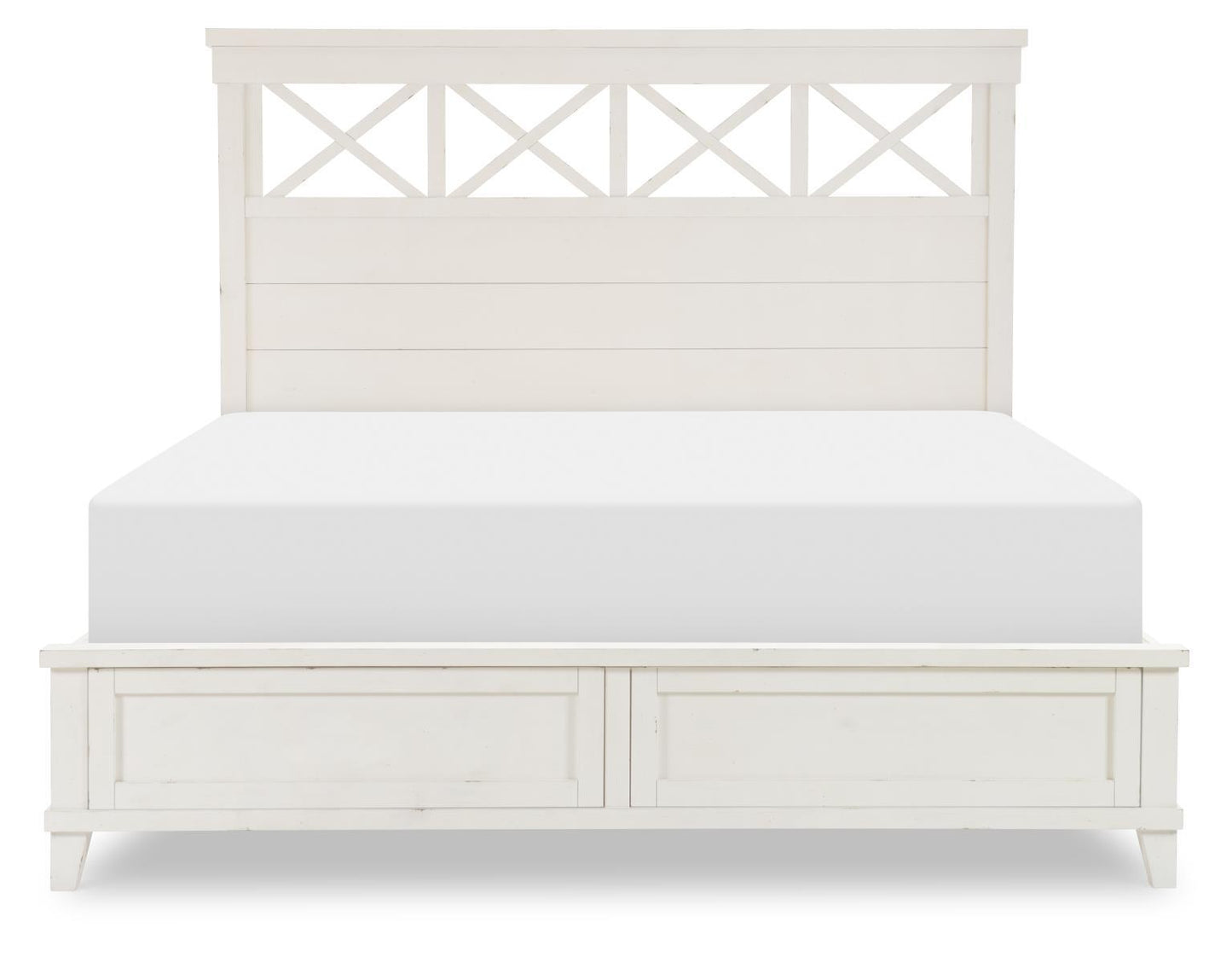 XXX's And OOO's - Queen Panel Footboard - White