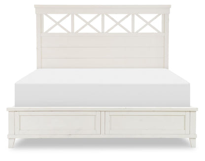 XXX's And OOO's - Queen Panel Footboard - White