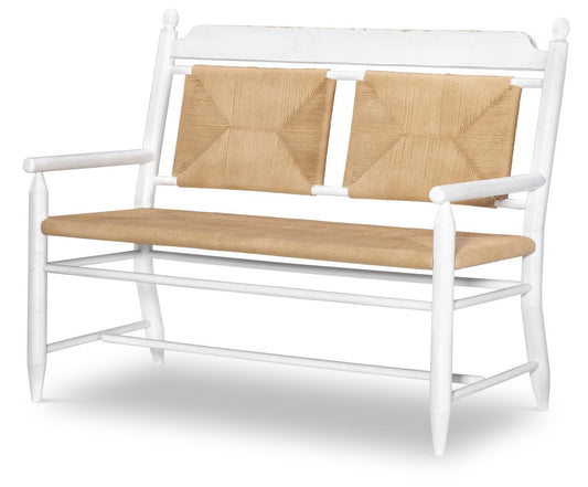 Vintage Market - Rush Seat Bench - Picket Fence