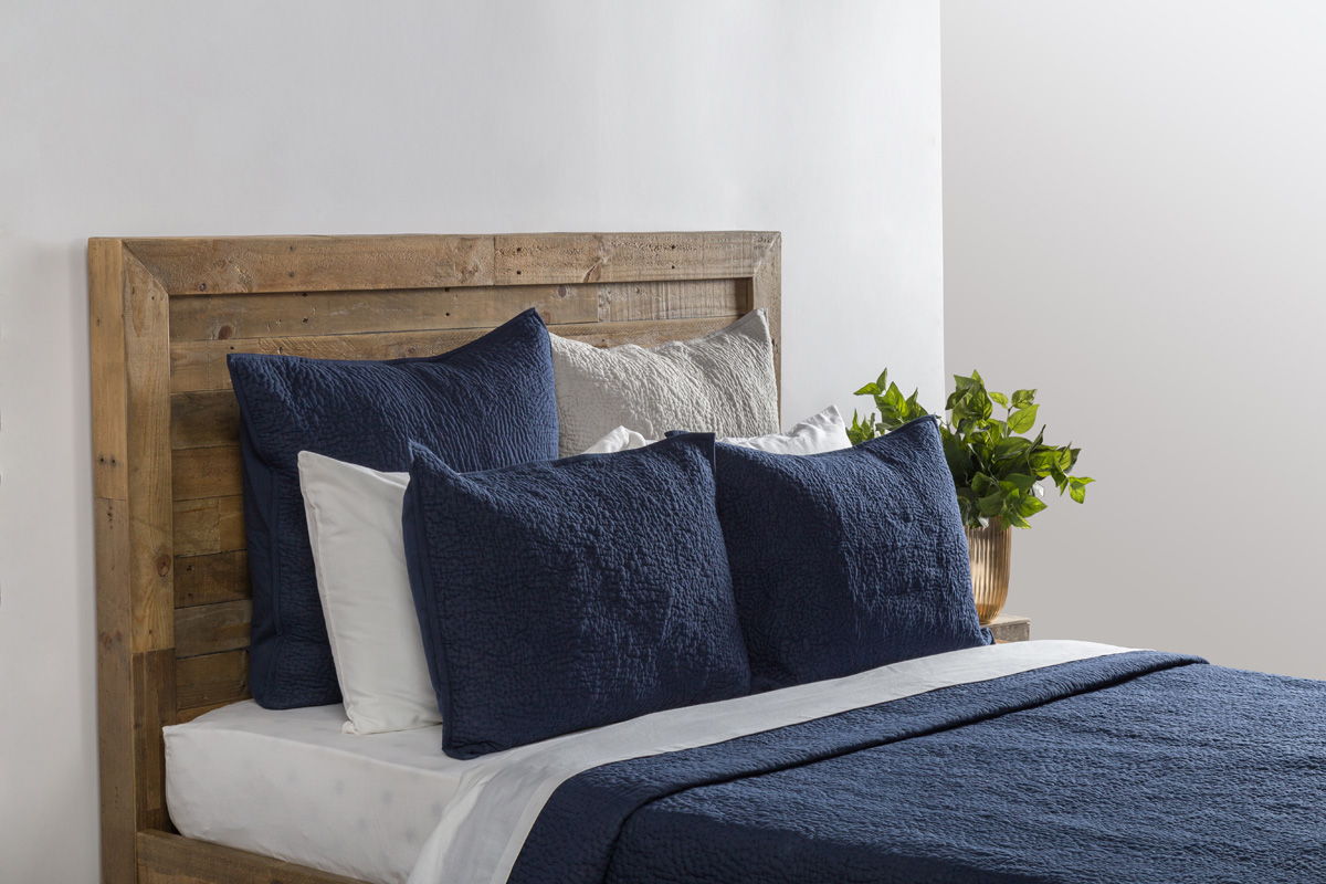 Elara - King Sham - Indigo