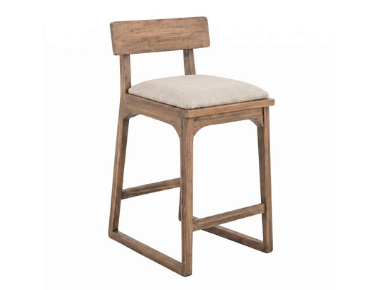 Balam - Upholstered Barstool (Set of 2) - Brown / Beige