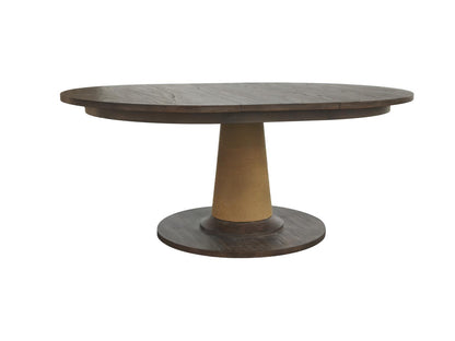 Reflections - Complete Round Dining Table - Dark Roast