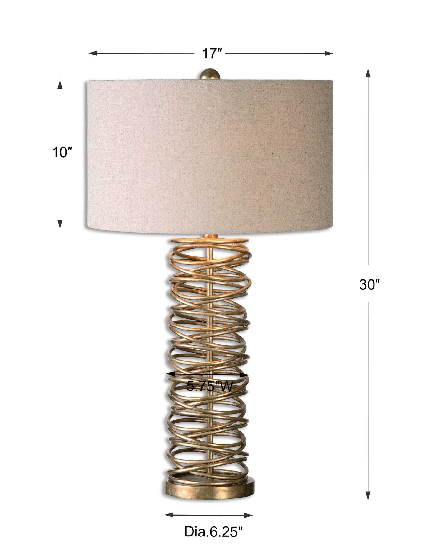 Amarey - Metal Ring Table Lamp - Gold