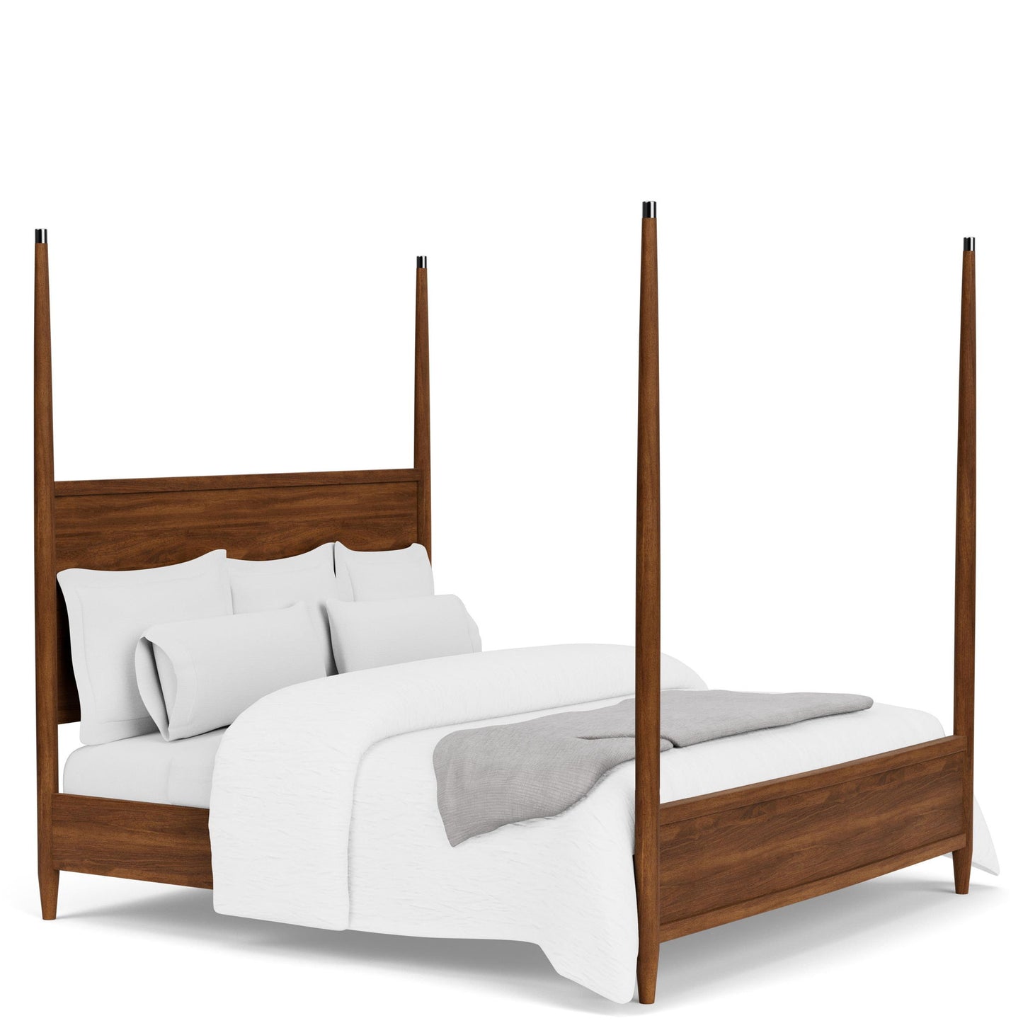 Elsie - King Poster Headboard and Footboard - Dark Brown