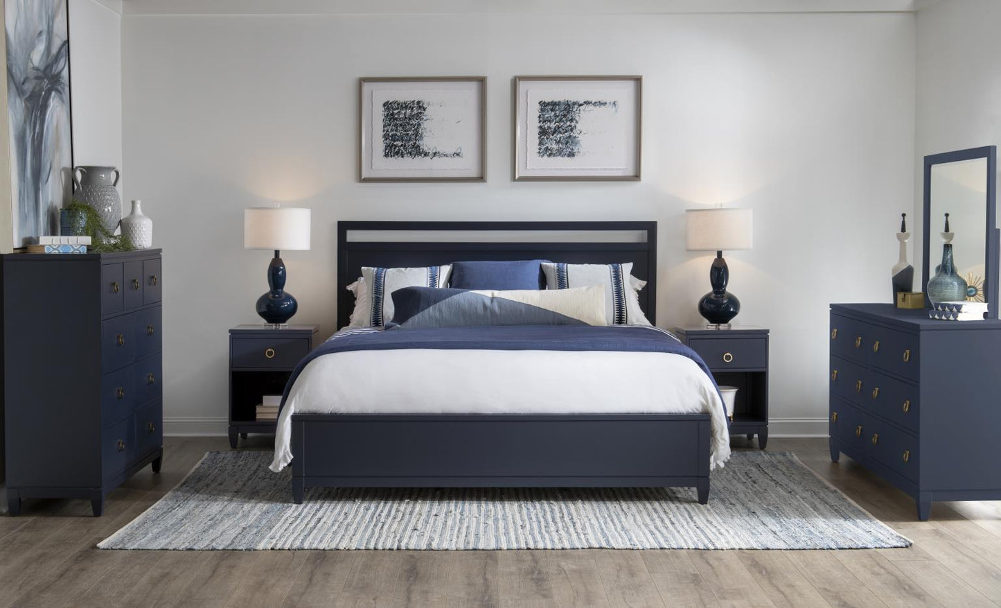 Summerland - King Panel Headboard - Blue