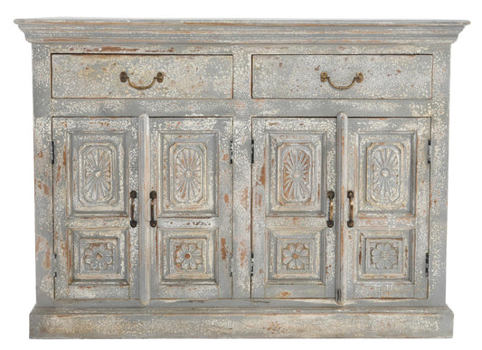 2 Drawer 4 Door Sideboard - Blue