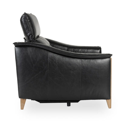 Cullman - Leather Power Recliner Accent Chair - Black