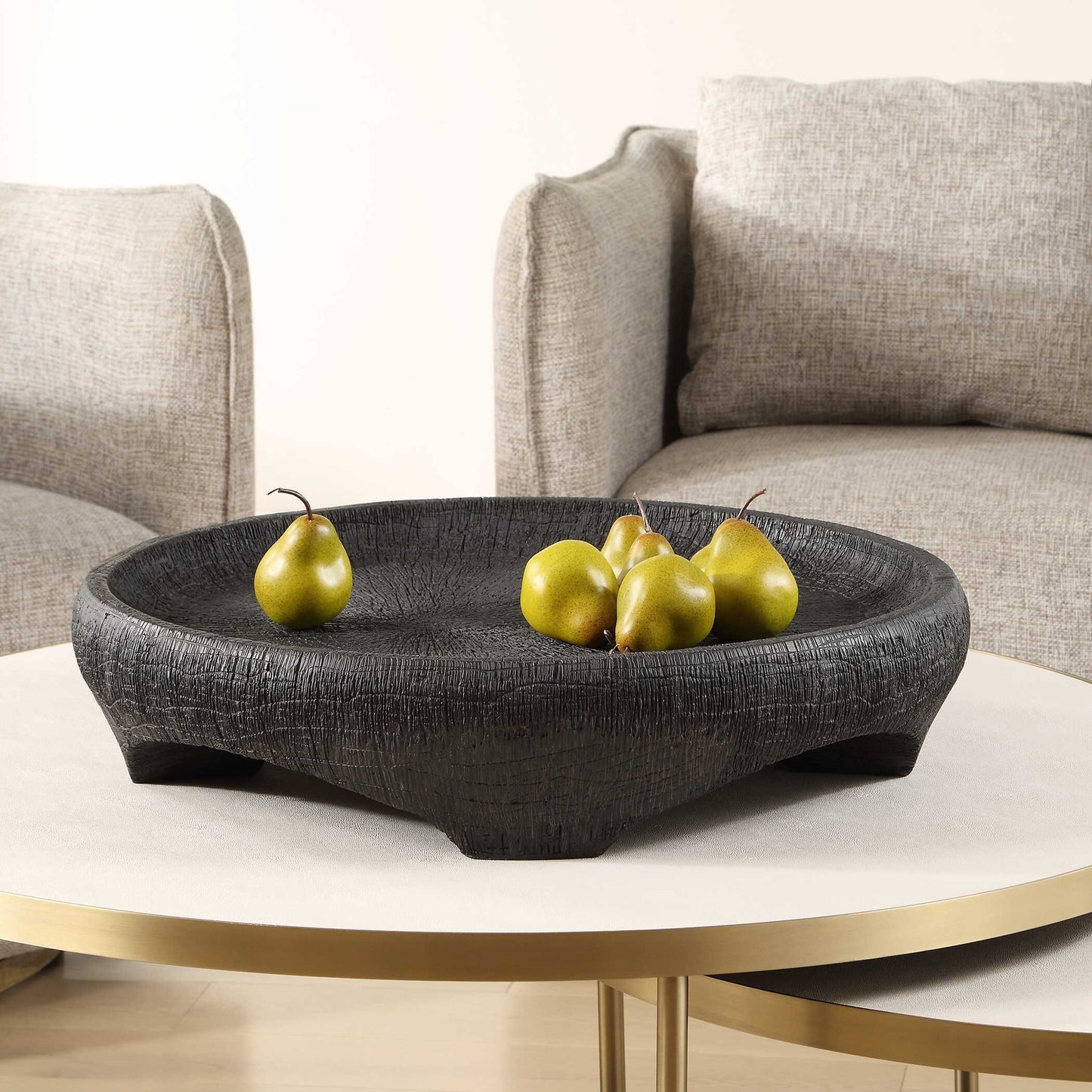 Resonance - Indoor-Outdoor Resin Bowl - Black