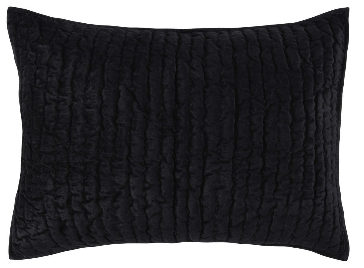 Bari - Velvet Standard Sham - Onyx