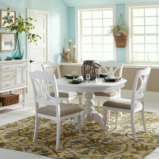 Summer House - Round Pedestal Table Top - Oyster White