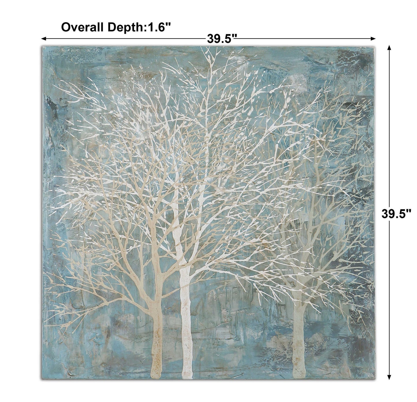 Muted Silhouette - Canvas Art - Blue