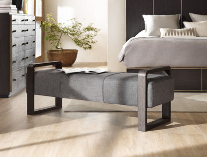 Curata - Upholstered Bench - Dark Gray