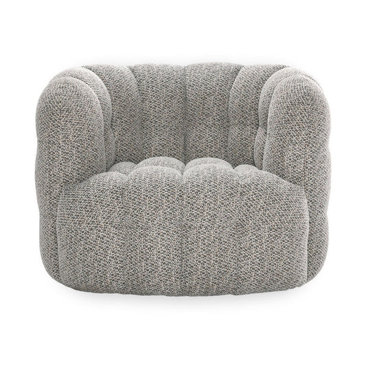 Walter - Upholstered Swivel Chair - Heathered Gray