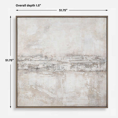 Desert Oasis - Abstract Canvas Art - Gray
