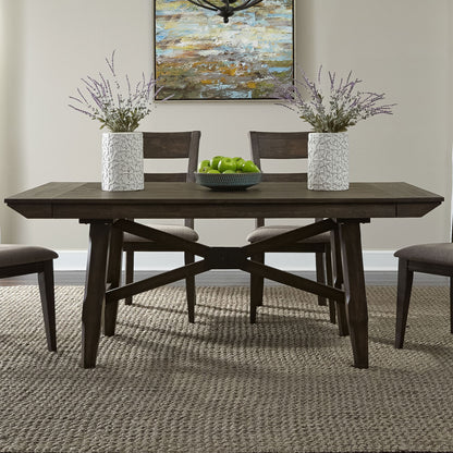 Double Bridge - Trestle Table Base - Dark Brown