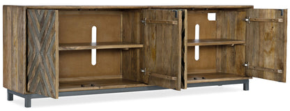 Commerce And Market - 4-Door Entertainment Console - Light Brown