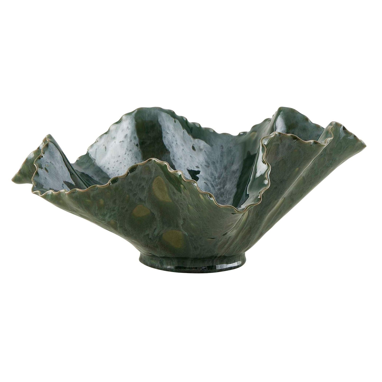 Verdant Bloom - Outdoor Bowl - Emerald Green