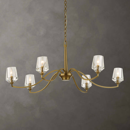 Barcelona - 6 Light Brass Chandelier - Gold