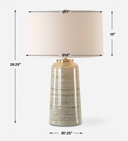 Strata - Tan Glaze Table Lamp