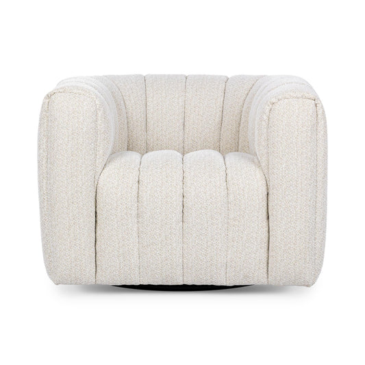 Lexa - Upholstered Swivel Chair - Cream