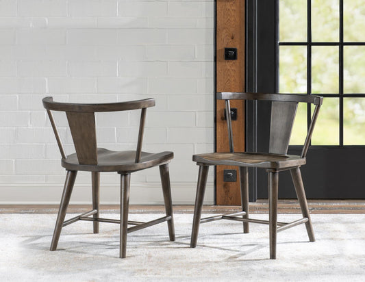 XXX's And OOO's - Splat Back Side Chair (Set of 2) - Cocoa