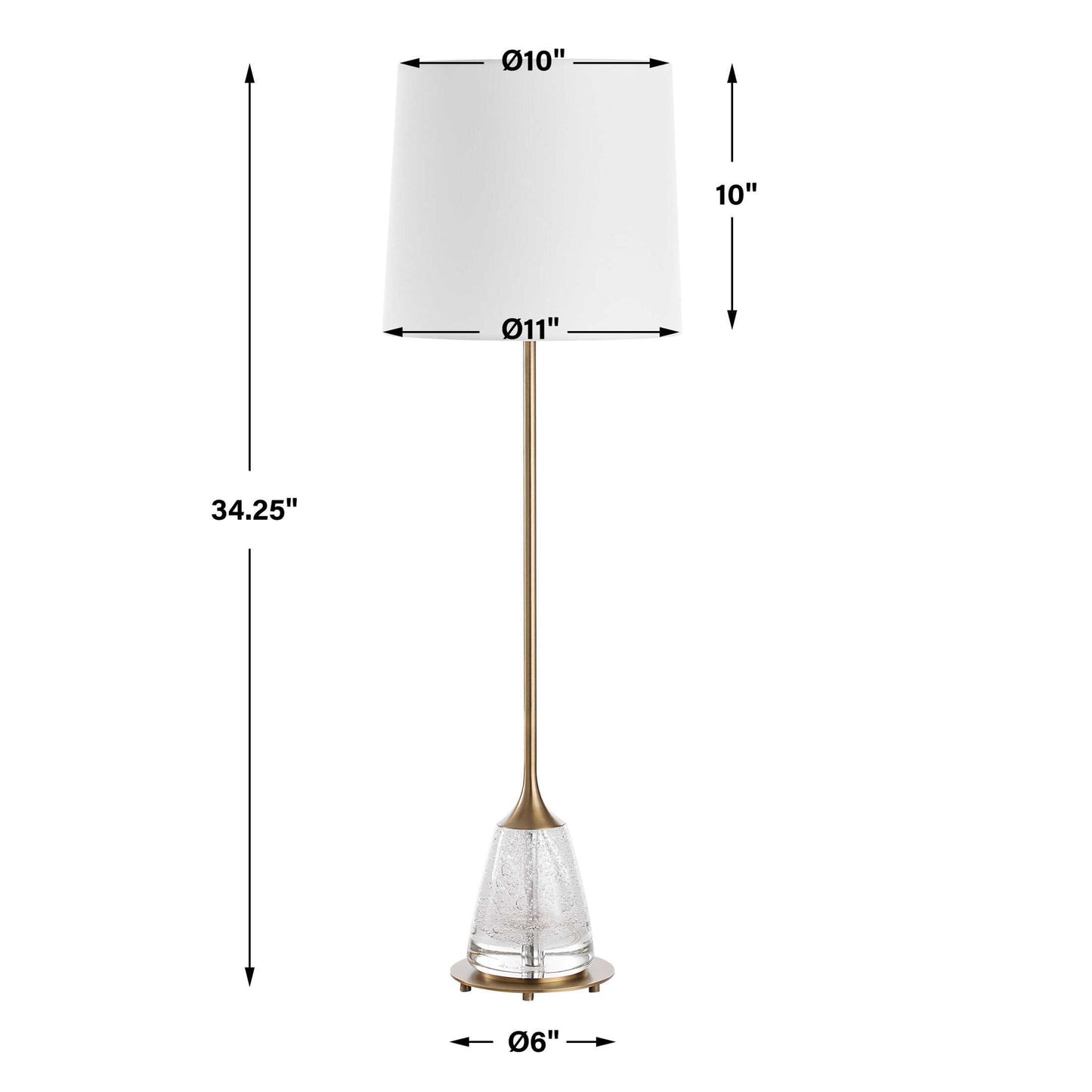 Alistair - Brass Buffet Lamp - Bronze