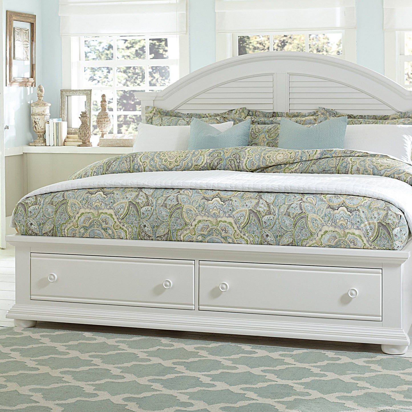 Summer House - Queen Storage Footboard - White