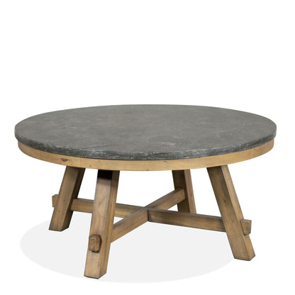 Weatherford - Round Coffee Table Base - Reclaimed Natural Pine