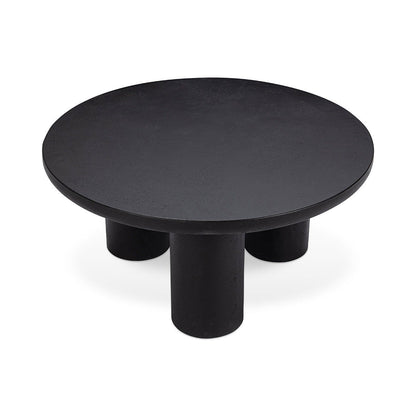 Anzio - 36" Outdoor Concrete Coffee Table - Black