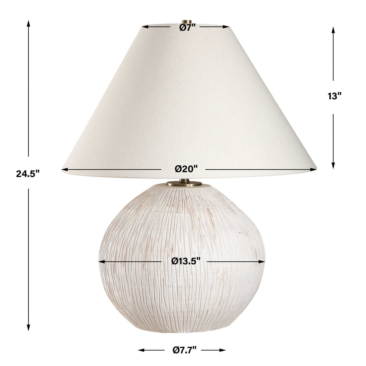 Meryl - Table Lamp - Aged White