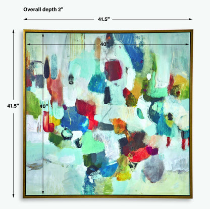 As We Say - Framed Abstract Art - Gray