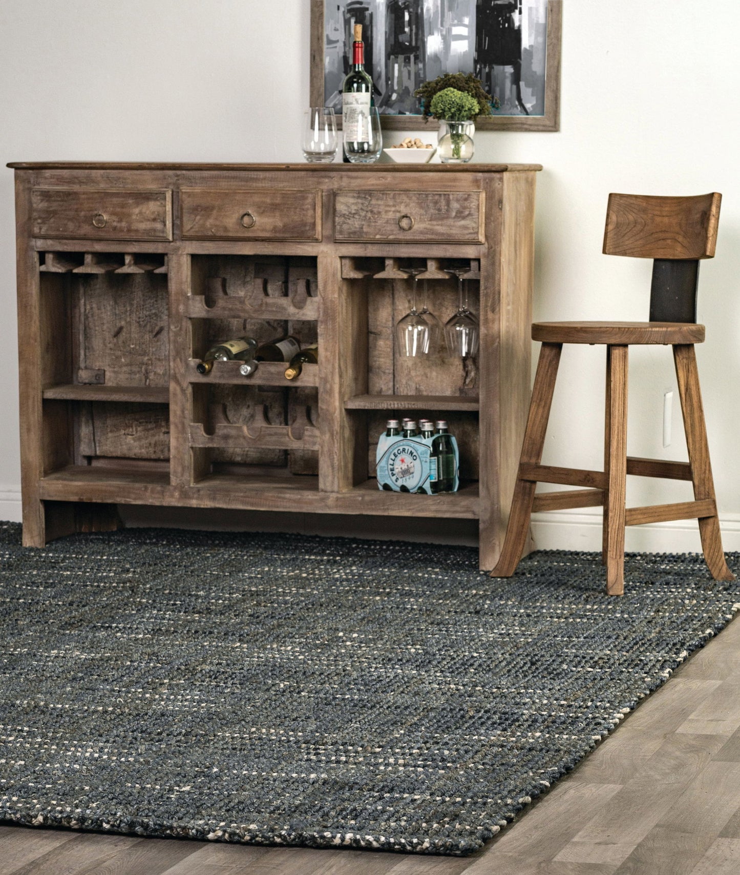 Natural Fiber - 9' x 12' Boucle Rug - Gray