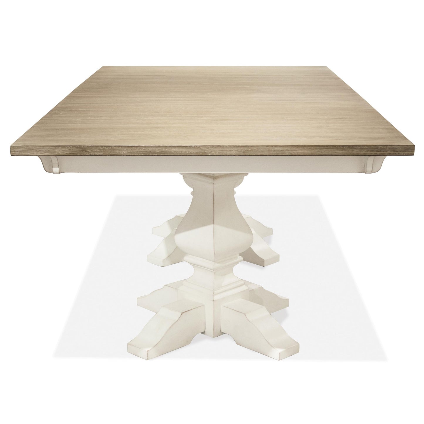 Myra - Double Pedestal Table Base - Paperwhite
