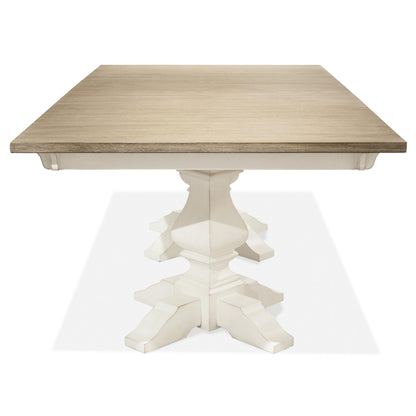 Myra - Double Pedestal Table Base - Paperwhite