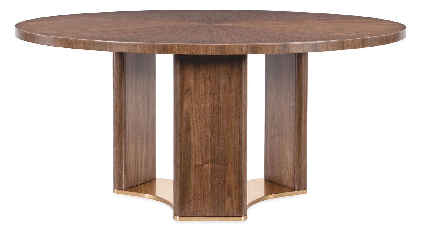 Eleana - Round Dining Table - Medium Wood
