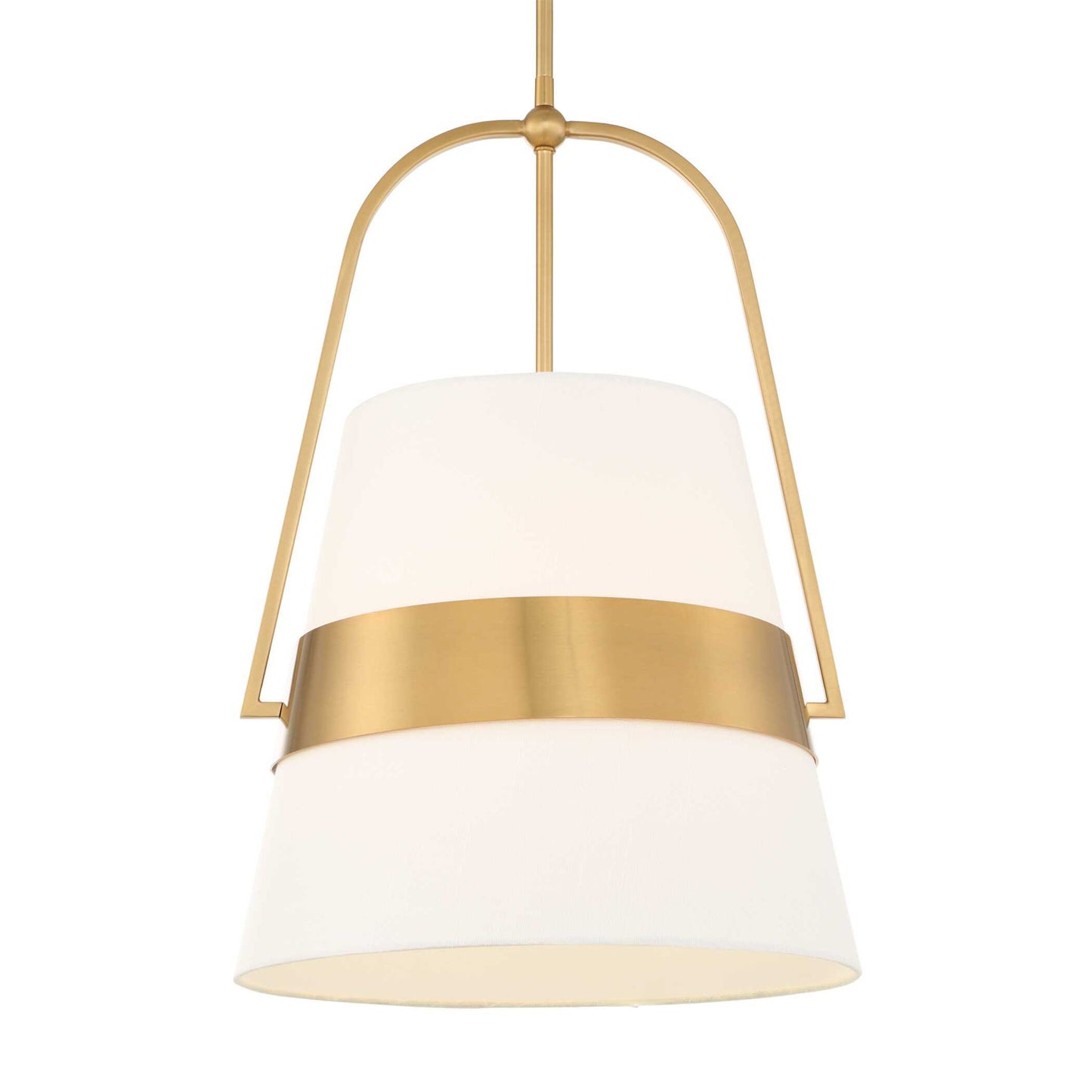 Harness - 1 Light Shade Pendant - White / Gold